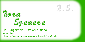 nora szemere business card